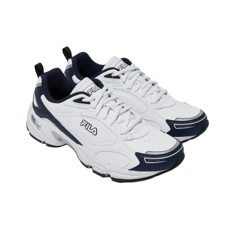 FILA Anti Slip Wear Resistant Low Top Casual Running Shoes Unisex White-2