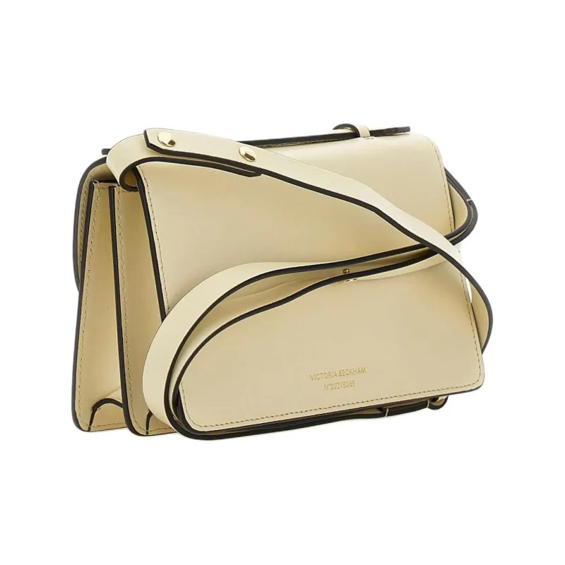 Victoria Beckham Calfskin Crossbody Bag, Shoulder Bag Mini Women's Beige-1