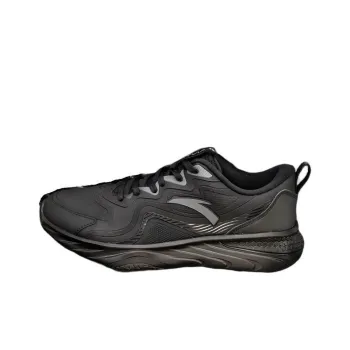 Anta Wear Resistant Slip Resistant Cushioning Lightweight Low Top Training Shoes Men's Black