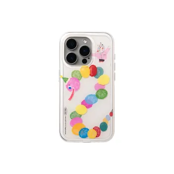 CARECASE TPU Material Snake Year Rainbow Polka Dot 2 in 1 Phone Case Compatibility With Apple IPhone 16 15 14 Pro Max