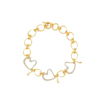 Oscar De La Renta Heart Chain link Necklace