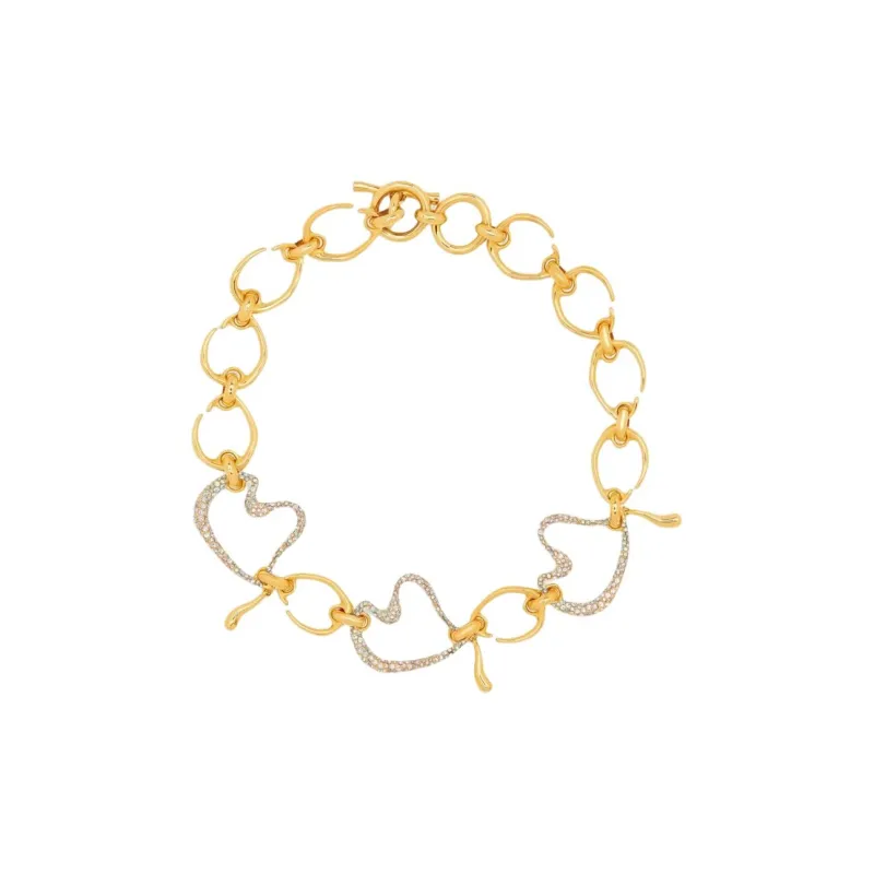 Oscar De La Renta Heart Chain link Necklace-0