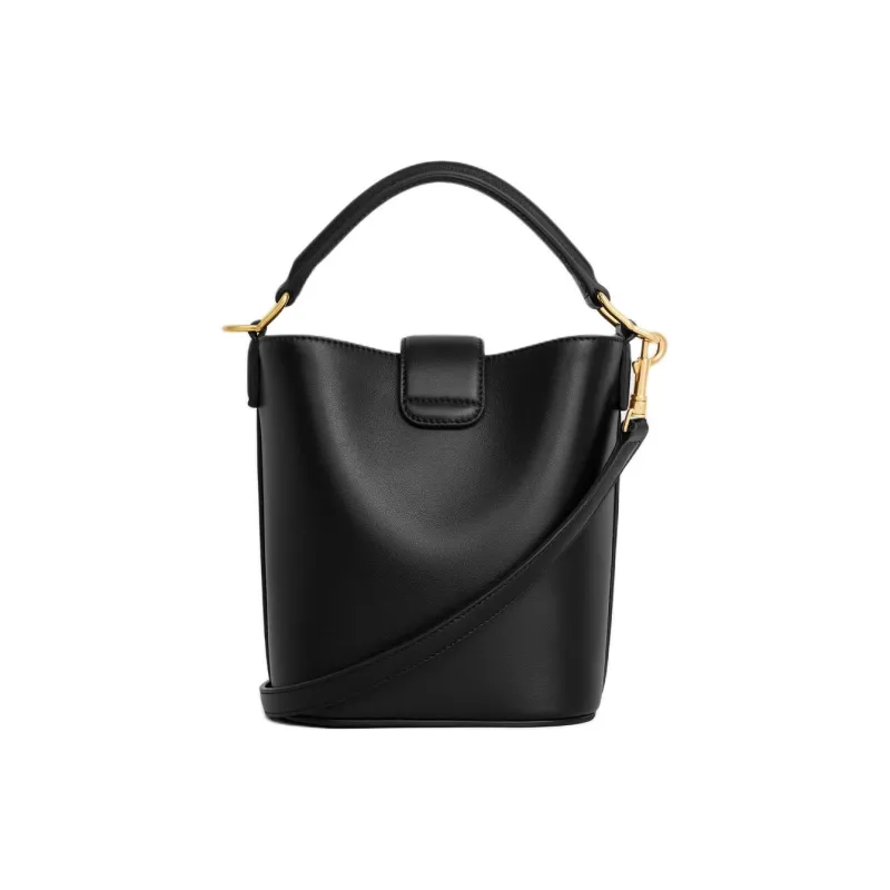 CELINE Cow Leather Bucket Bag, Shoulder Bag, Crossbody Bag, Handbag Mini Women's Black-2