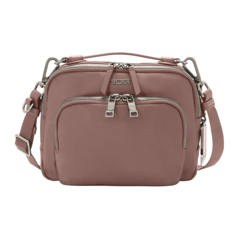 TUMI Voyageur Nylon Crossbody One Shoulder Handbags Women's Light Purple Red-0