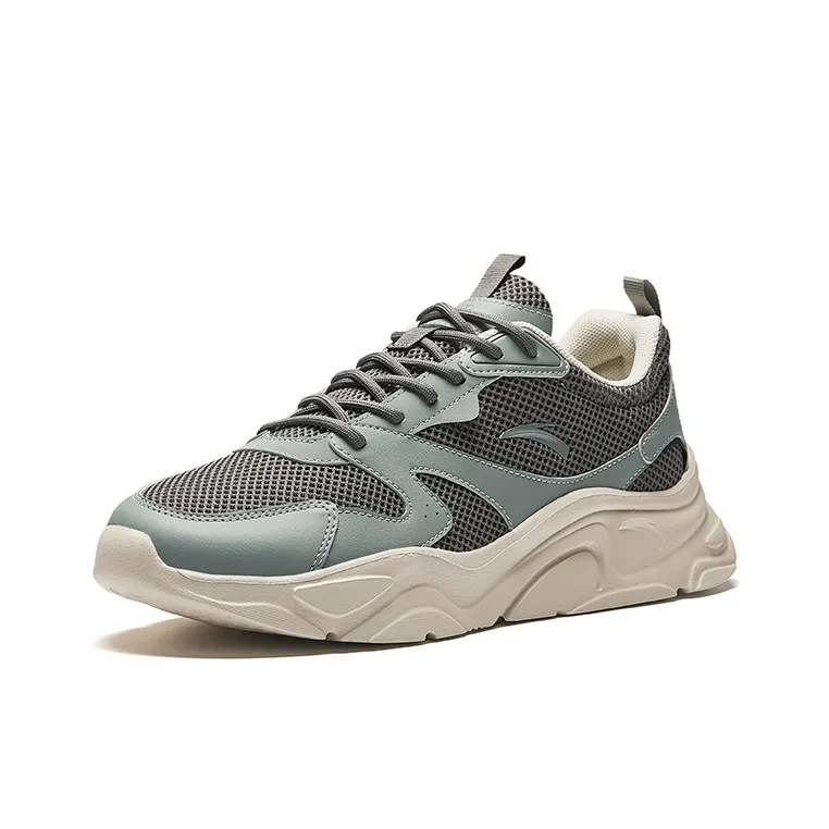 CHAOJIANTA Anti Slip And Wear Resistant Height Increasing Low Top Chunky Sneakers Men's Gray-1