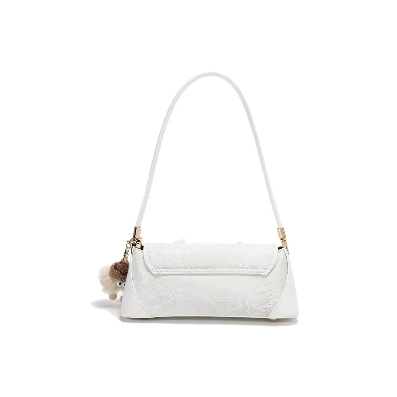 Carit&Koty PU Shoulder Bag Women's White Black Pink-3