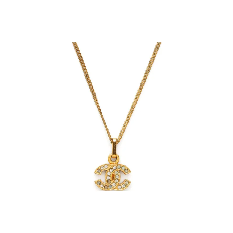 CHANEL 1981 1985 Cc Logo Necklace-0