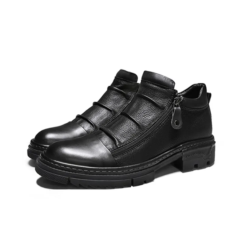 Ruomini Ankle Boots Men Black, Brown-1