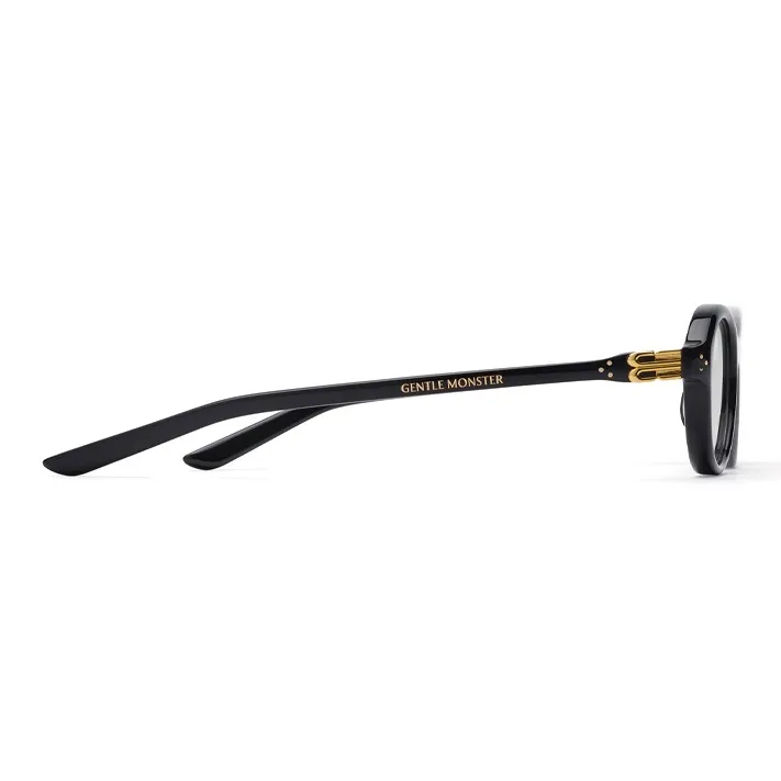 GENTLE MONSTER Acetate Metal Oval Sunglasses Unisex Black-1