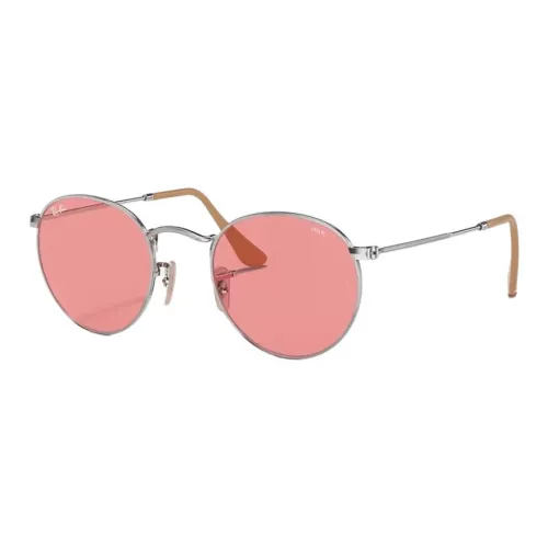 RayBan Metal Round Sunglasses Unisex Silver