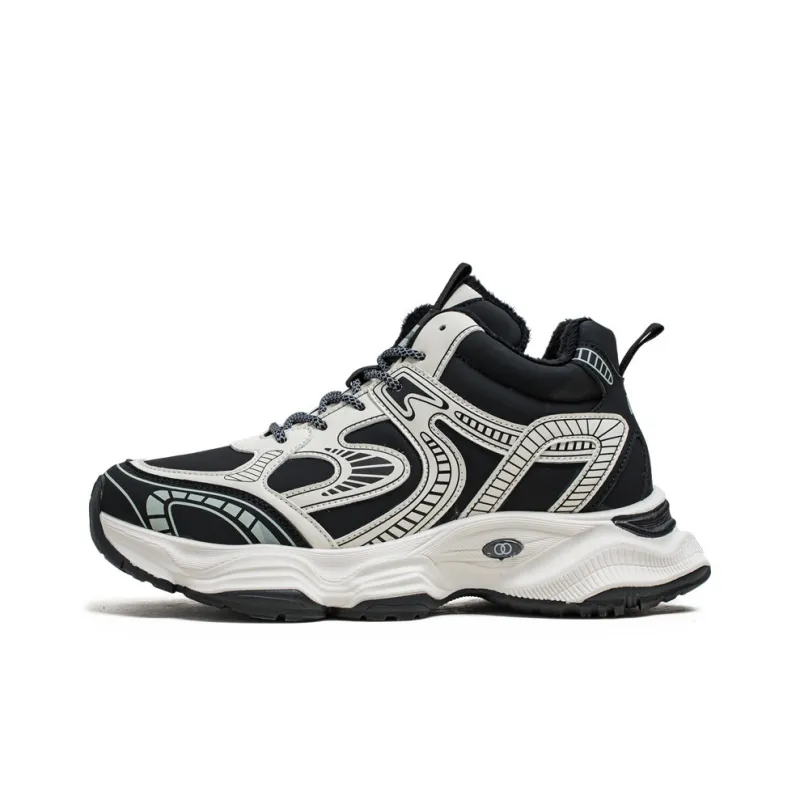 NANJIREN Cushioning Anti-Slip Wear-Resistant Breathable Height Increasing Warm Low-Top Chunky Sneakers Men's-5