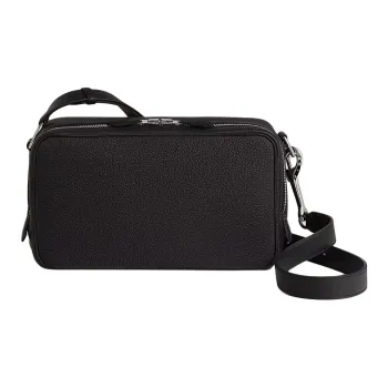 HERMES Togo And Swift Calfskin Shoulder Bag Men's Black