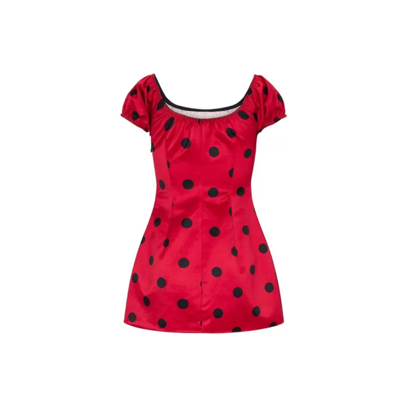 Realisation Par The Marissa Short-Sleeved Dresses Women's Ladybug Seven-Star Beetle-1