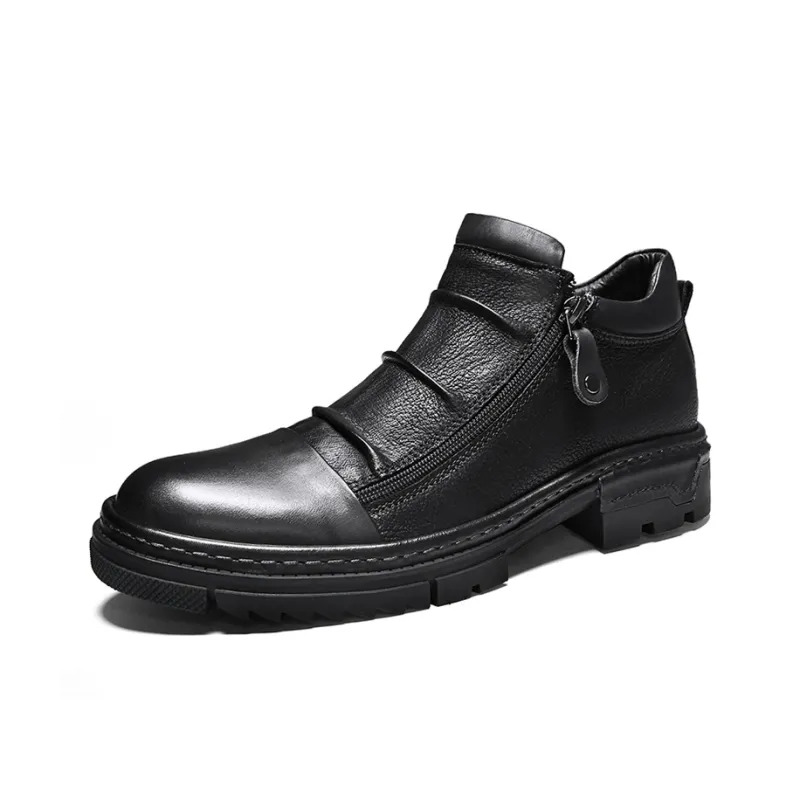 Ruomini Ankle Boots Men Black, Brown-0