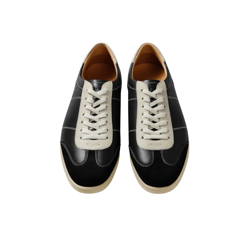 THOM WILLS Vintage Trendy Sports German Army Trainers Casual Shoes Unisex Black White-9