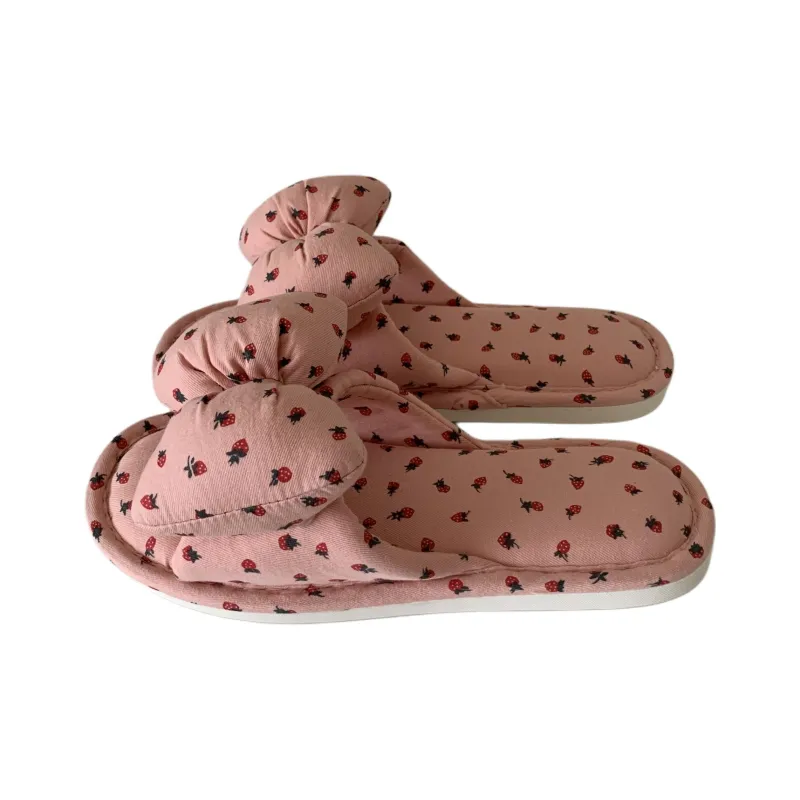 Thin Strips Cotton Linen Blend Slippers Women's Ecru-6