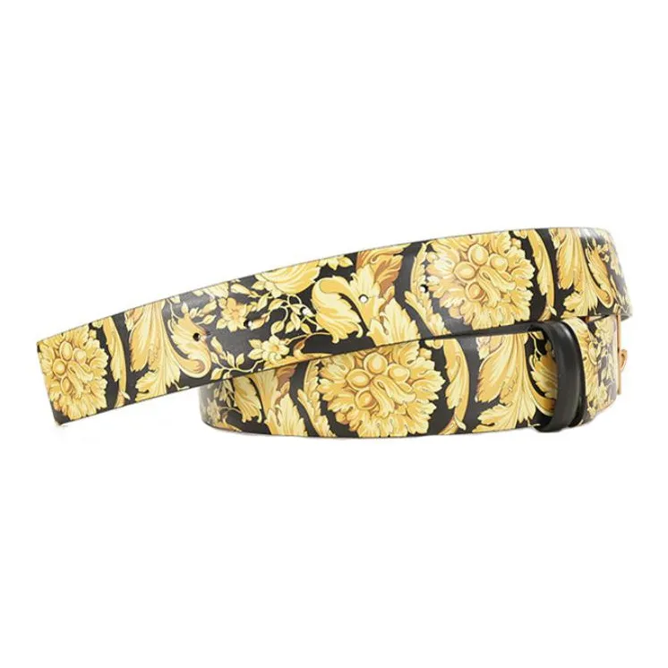 VERSACE La Medusa Reversible Leather Belt-3