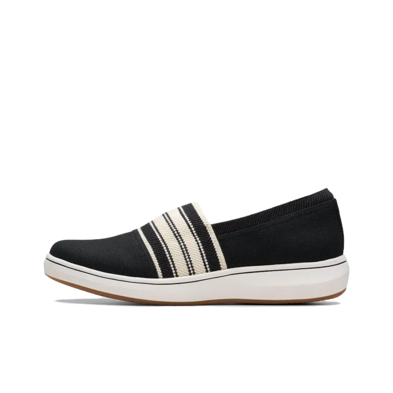 Clarks Breeze Sky Mist Slip-Resistant Low-Top Casual Shoes Women's Black Beige-0