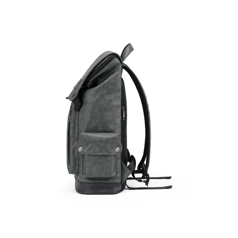 MashaLanti PVC Commute Backpack Travel Bag Backpack Regular Men's Black-3