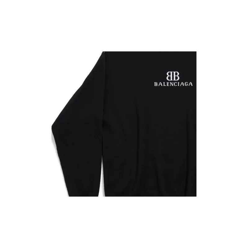 Balenciaga Logo Intarsia Knit Jumper-6