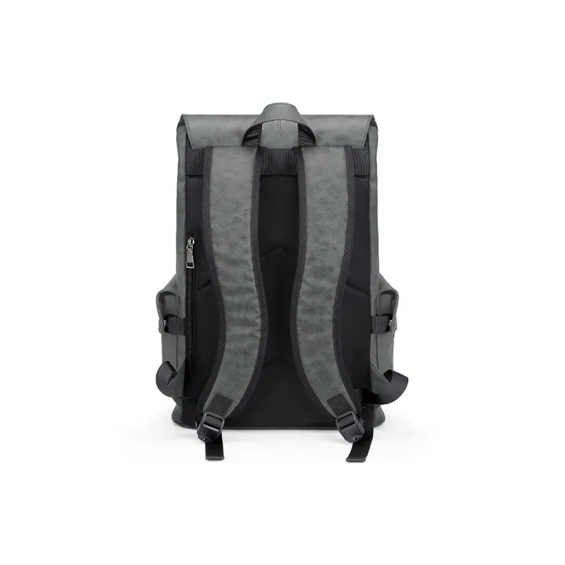 MashaLanti PVC Commute Backpack Travel Bag Backpack Regular Men's Black-4