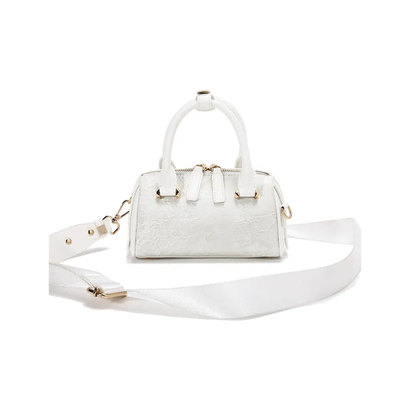 Carit&Koty Polyurethane Synthetic Leather Handbag Women's White Pink-3