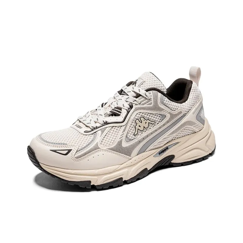 Kappa Cushioned Slip Resistant Low Top Chunky Sneakers Unisex Silver Gray-3