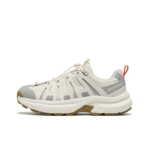 MERRELL Cushioned Slip Resistant Low Top Trekking Shoes Men's Milk White Gray