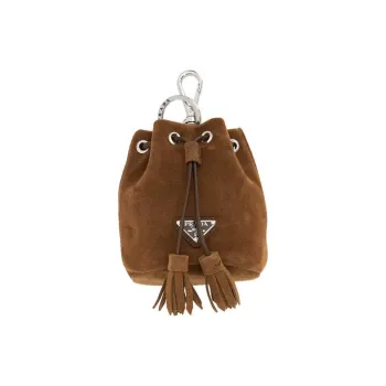 PRADA Triangle Logo Keyring