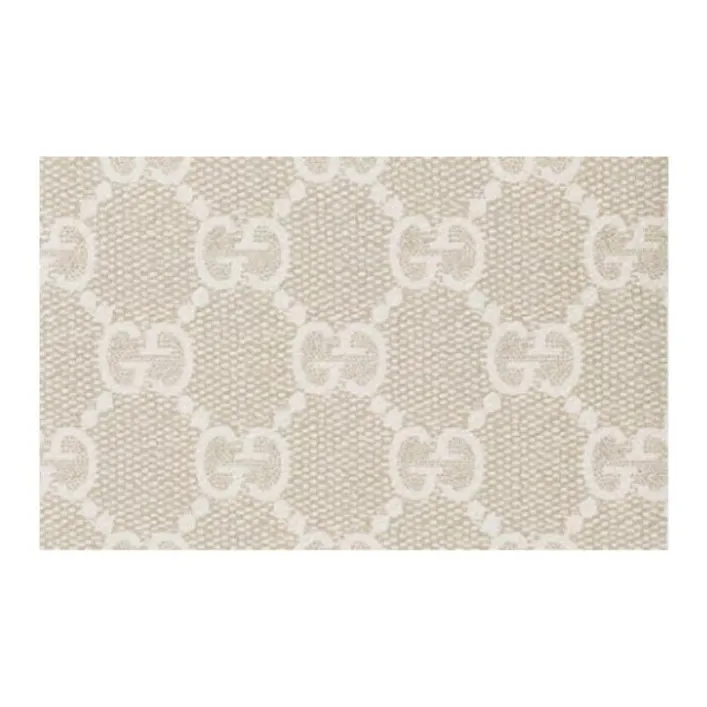 GUCCI GG Emblem Leather Wallet Mini Women's Beige-6