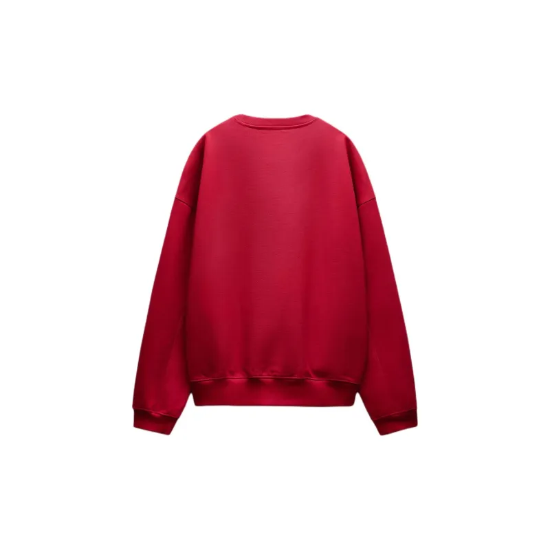 ZARA Sweatshirts Unisex Red-1