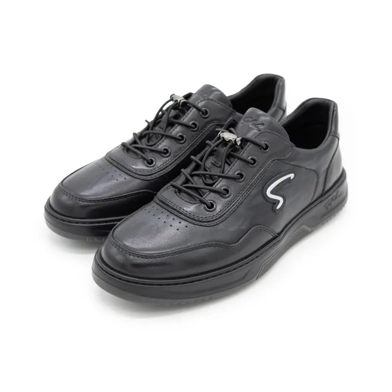 Satchi Slip Resistant Low Top Skateboard Shoes Men's Black-2