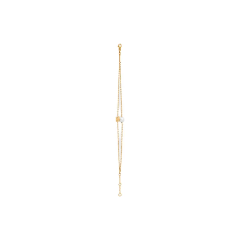 CELINE Les Perles CELINE Bracelet In Resin Pearl And Brass With Gold Finish-1