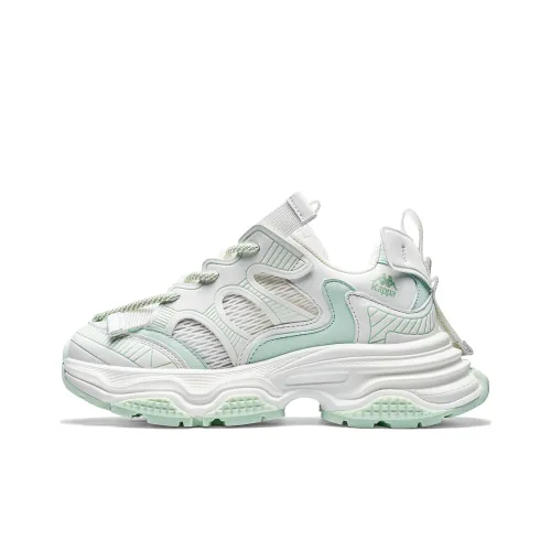 Kappa Back to Back Anti Slip Wear Resistant Low Top Chunky Sneakers Women's Winter Day Daytime Water Teal