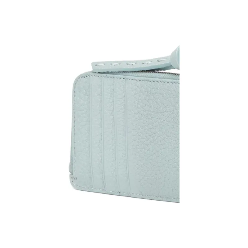 FENDI Peekaboo Calfskin Card Holder Women's Light Blue-4