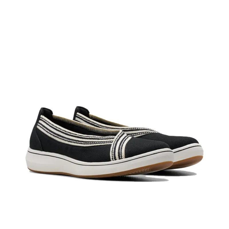 Clarks Breeze Sky Air Casual Single Shoes 4cm Women's Black-2