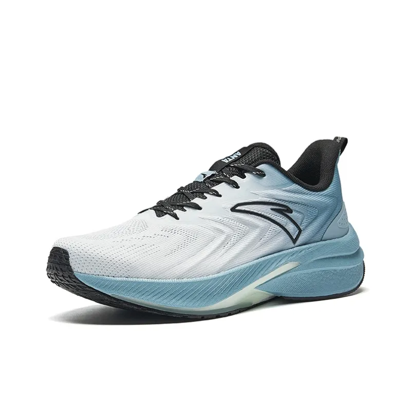 CHAOJIANTA Cushioned Slip Resistant Rebound Low Top Training Running Shoes Men's White Black Blue-1