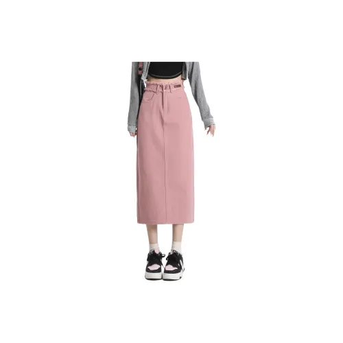 Rose Denim Long Skirts Women's