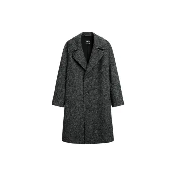 ZARA Coats Men Coal Gray