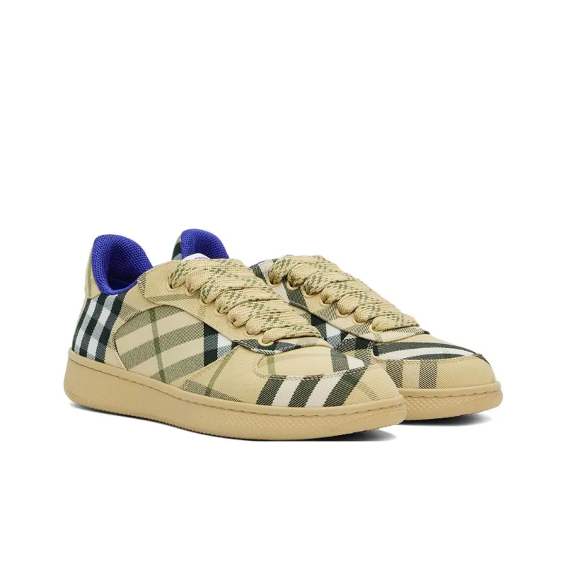 Burberry Low Top Skateboard Shoes Men's Brown-3