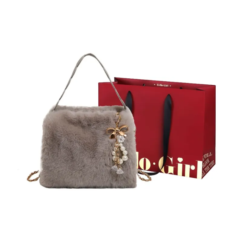 GOX Plush One Shoulder Handbag Regular Women's Multicolor-11