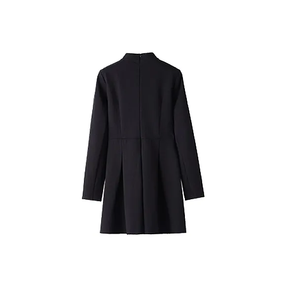 Udon House Long Sleeved Dress Women's Black-1