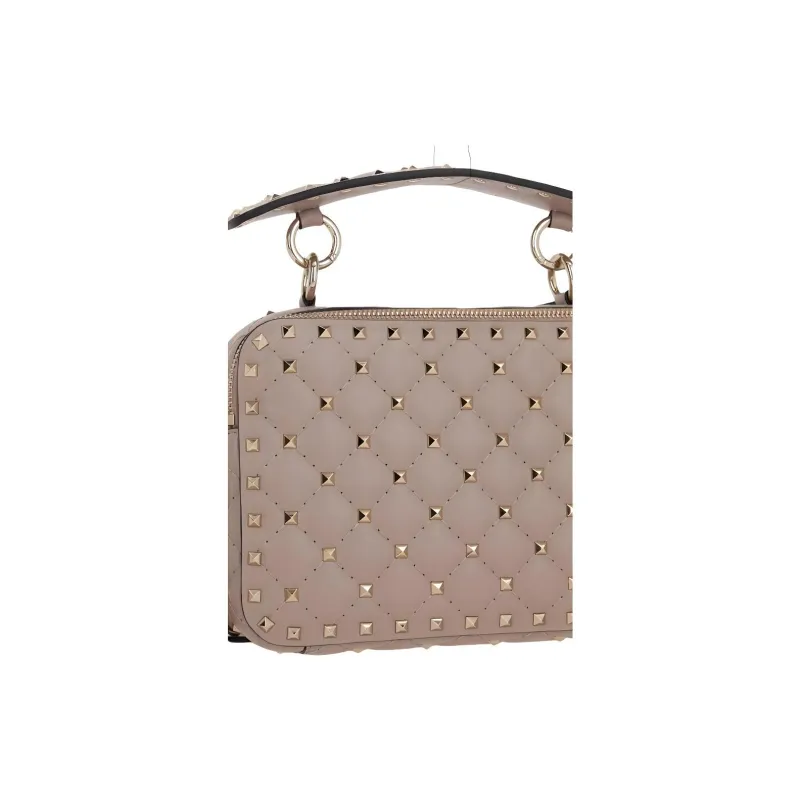 Valentino Leather One Shoulder Handbags Women's Beige-3
