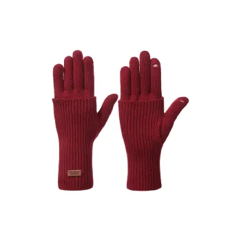 NANJIREN Double Layer Knit Gloves Women's