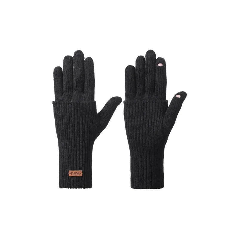 NANJIREN Double Layer Knit Gloves Women's-4