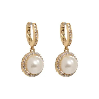 Kate Spade Something Sparkly Spade Huggies Earrings