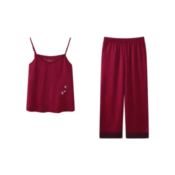 JINGYUN Pajama Set Women's Burgundy