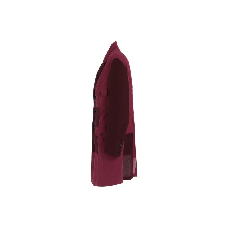Yohji Yamamoto Ground Y SS25 Jackets & Coats Unisex Burgundy-2