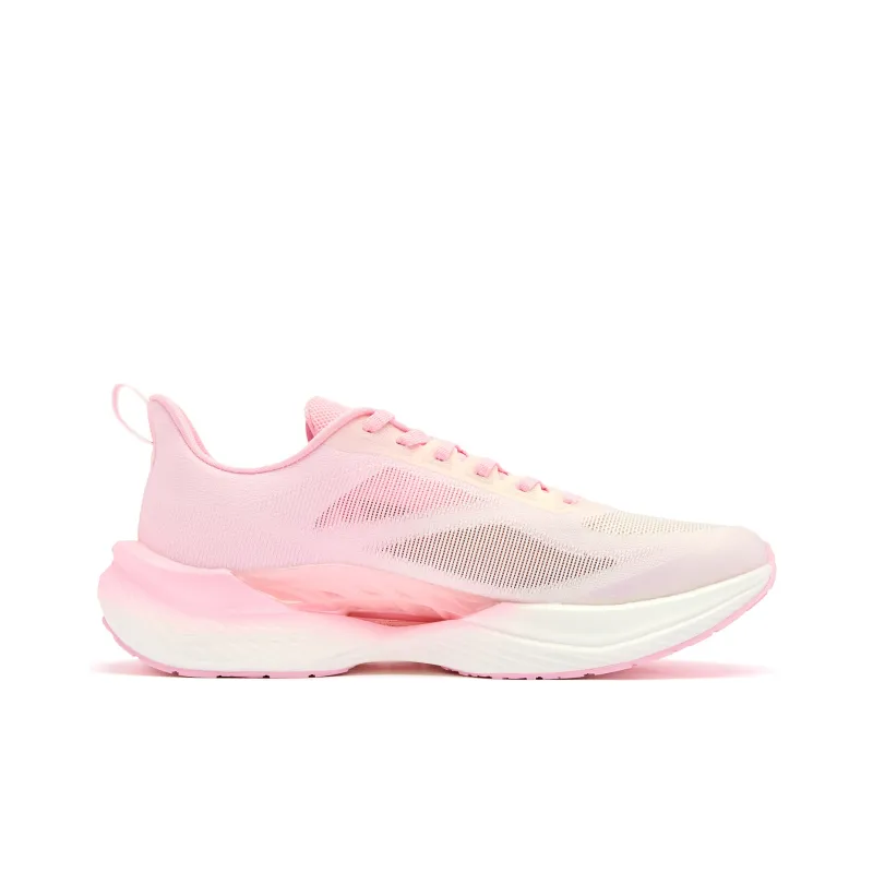 QIAODAN Cushioning Anti-Slip And Wear-Resistant Low-Top Running Shoes Men's White Pink-1