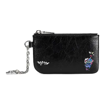 JELLYTOYBOY Cow Leather Document Wallet Card Holders Unisex Black